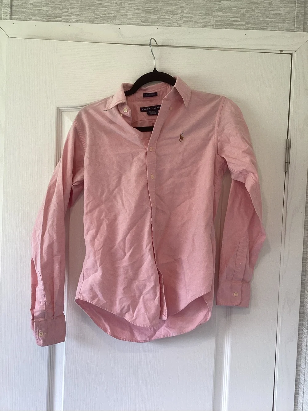 Ralph Lauren Light Pink kids Oxford Button-Down Shirt 4 EUC
